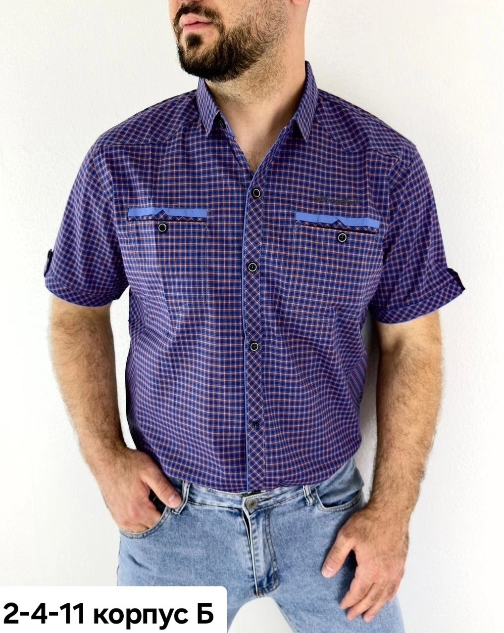 рубашка с короткими рукавами в клетку,рубашка с коротким рукавом,рубашка мужская,рубашка с коротким рукавом shangjun 372598503,рубашка мужская с короткими рукавами