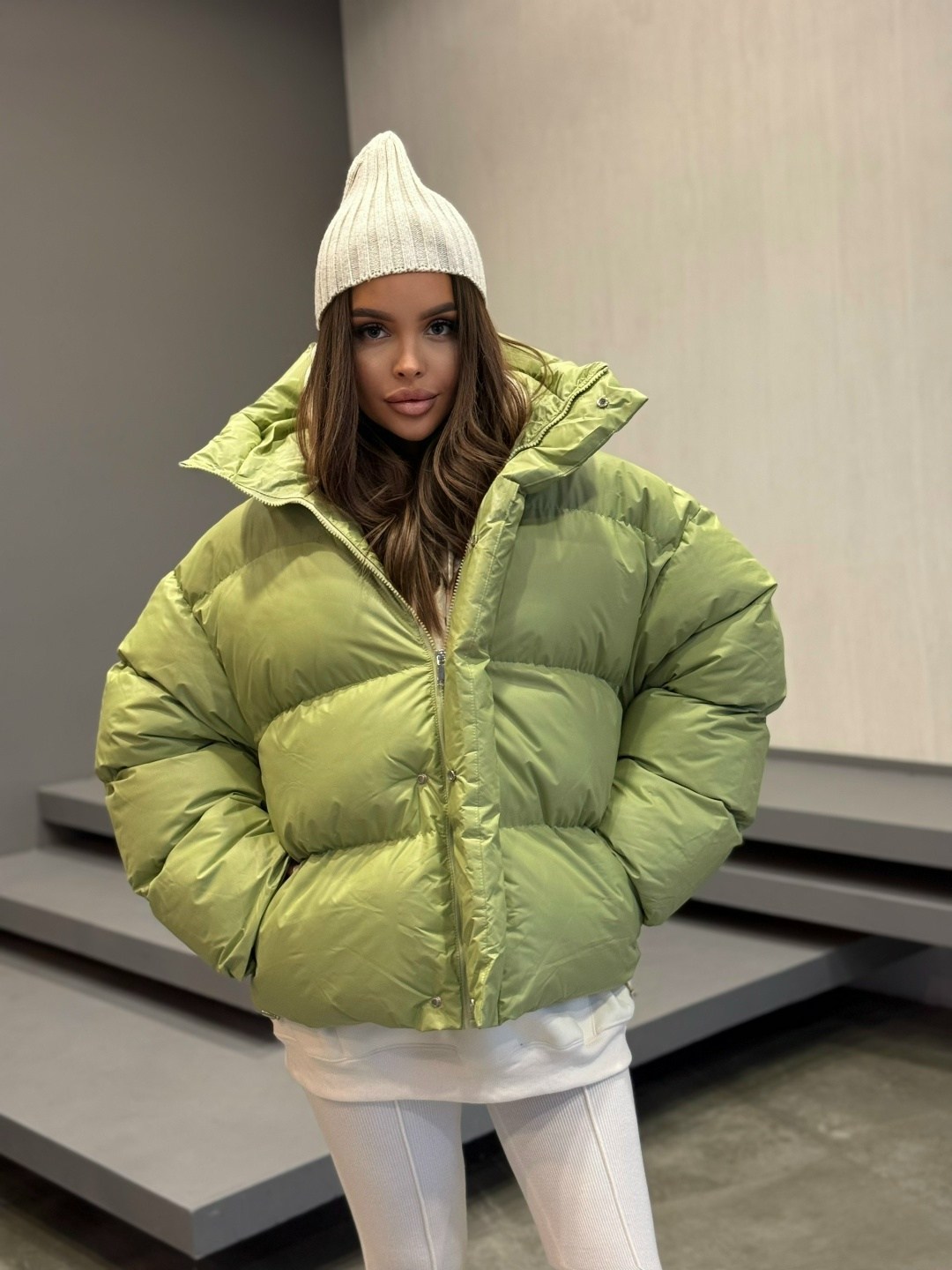 модная куртка,куртка оверсайз,модная зимняя короткая женская куртка-пуховик,куртка женская,пуховик оверсайз