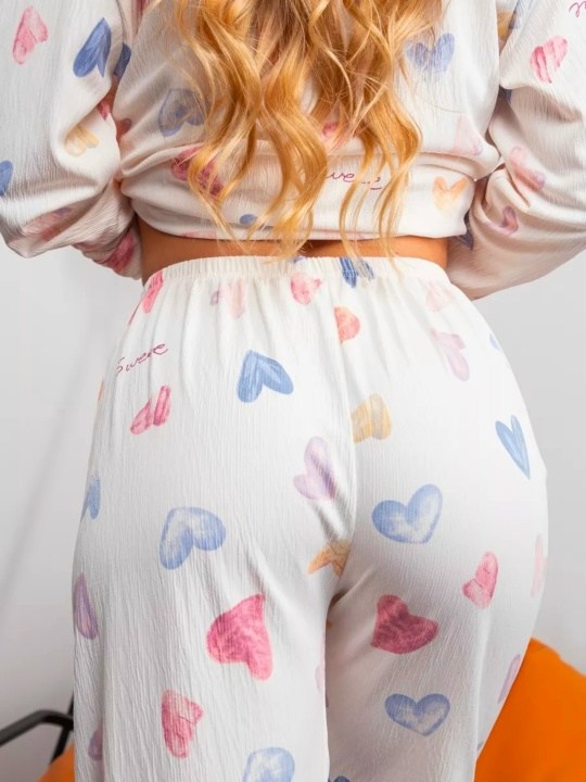 женская пижама,пижама со штанами и рубашкой с сердечками,пижама для женщин,пижама,пижама домашний костюм