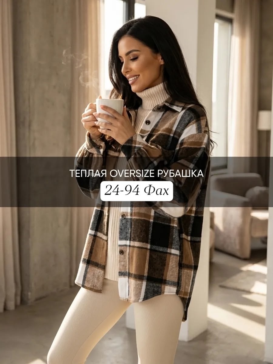 рубашка оверсайз в клетку теплая by nikitina,рубашка теплая,теплая рубашка в клетку женская,рубашка в клетку теплая,рубашка женская теплая в клетку оверсайз