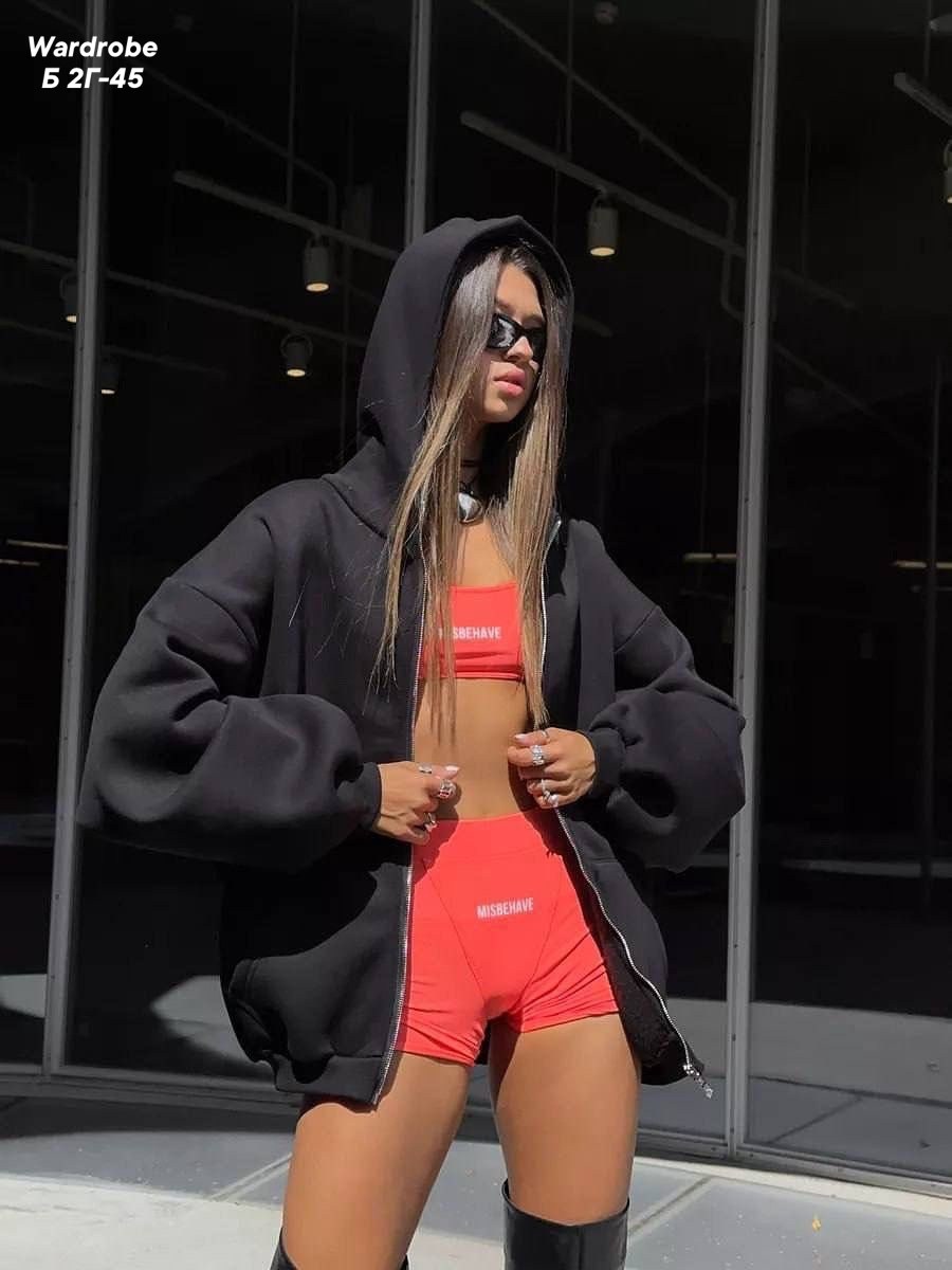 худи оверсайз с молнией,зип худи на молнии оверсайз с принтом,толстовка женская,зип худи на молнии оверсайз с принтом цвет белый,худи оверсайз