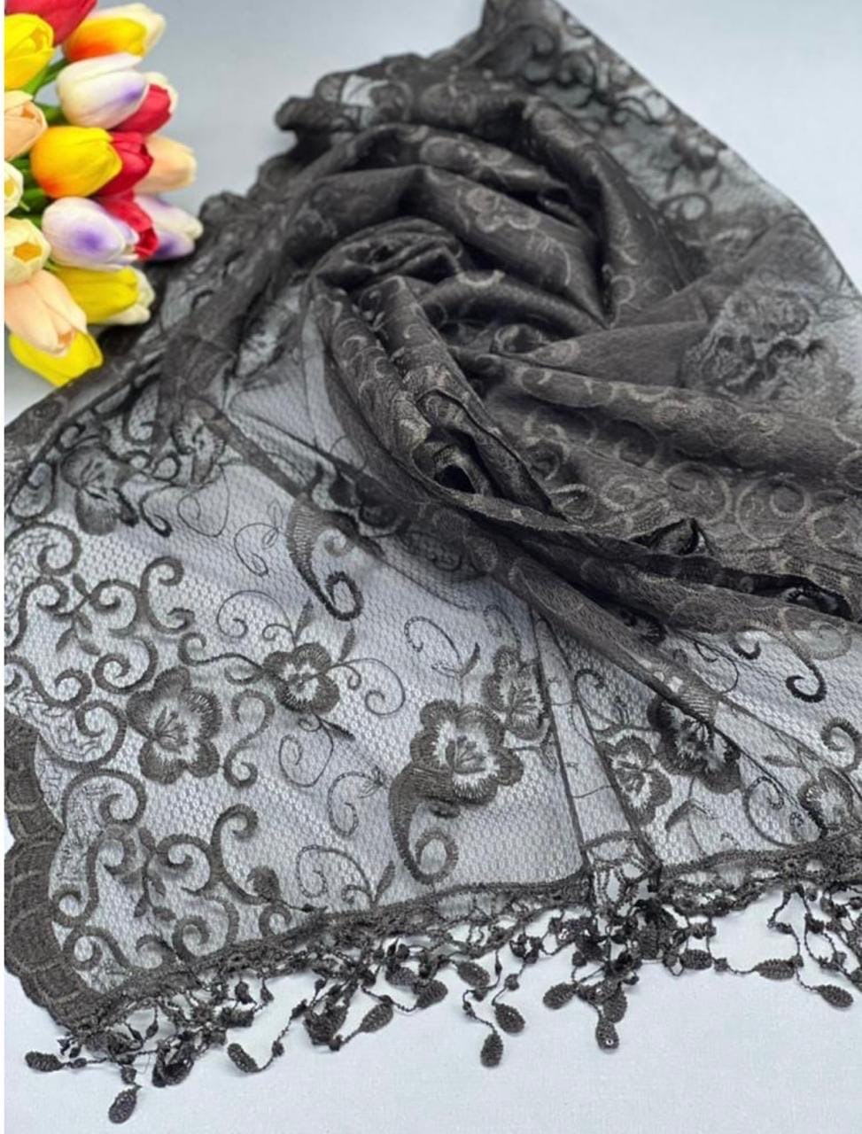 платок палантин для храма в церковь шарф косынка,кружевная фата,фата с кружевом,свадебная фата,фата невесты