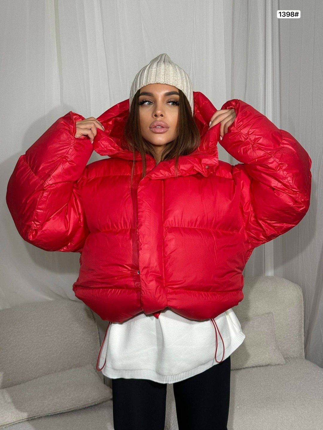 модная куртка,куртка оверсайз,модная зимняя короткая женская куртка-пуховик,куртка женская,пуховик оверсайз