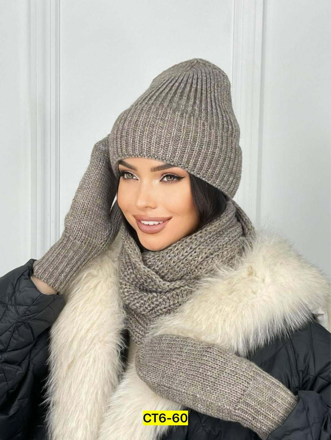 комплект шапка снуд,комплект шапки,комплект шапка шарф,шапка со снудом и варежками,женский комплект шапка