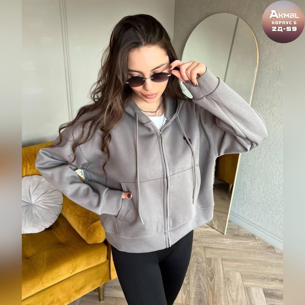 укороченная зип худи на молнии оверсайз,женская кофта,женская толстовка,модная толстовка,толстовка