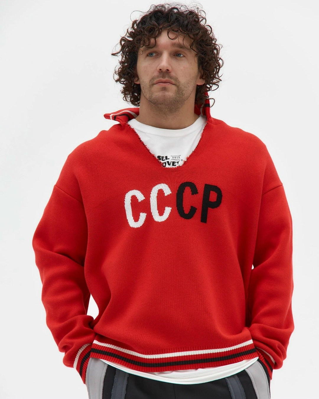 свитер оверсайз sel sovet удлиненная с надписью ссср,свитер челябинского бренда,свитер ссср мужской,свитер "ссср",свитер-легенда ссср