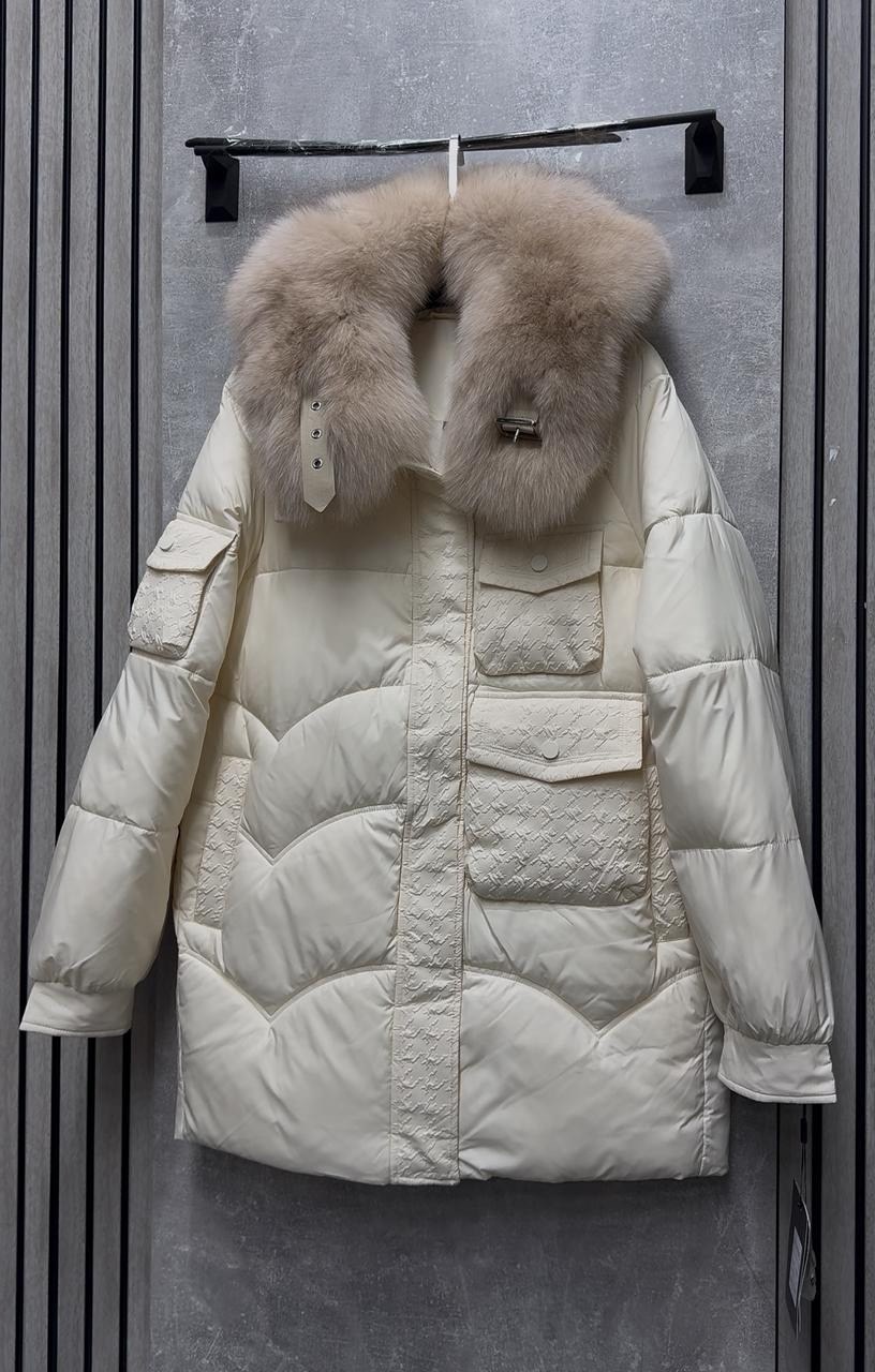 женский пуховик,пуховик с натуральным мехом maxmara-bogerner,женская длинная пуховая куртка 2025,пуховик,куртка пуховик с мехом