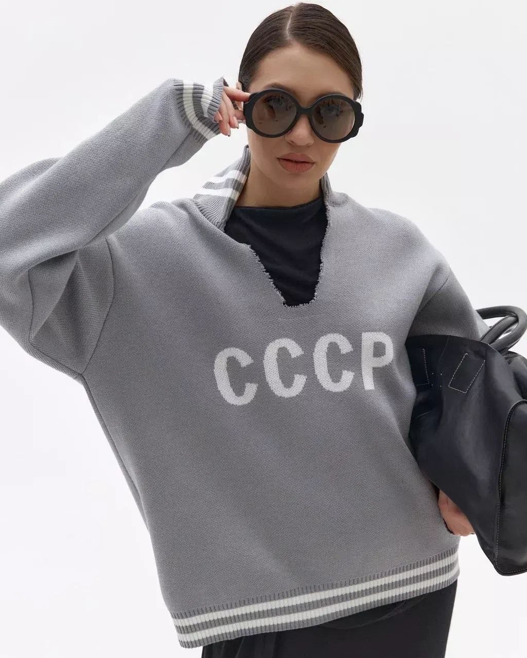 свитер оверсайз sel sovet удлиненная с надписью ссср,свитер челябинского бренда,свитер ссср мужской,свитер "ссср",свитер-легенда ссср