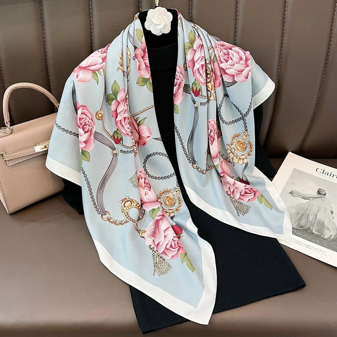 женский шелковый шарф,шелковый шарф,платок женский шелковый,шарфы для женщин,женский шелковый шарф с принтом