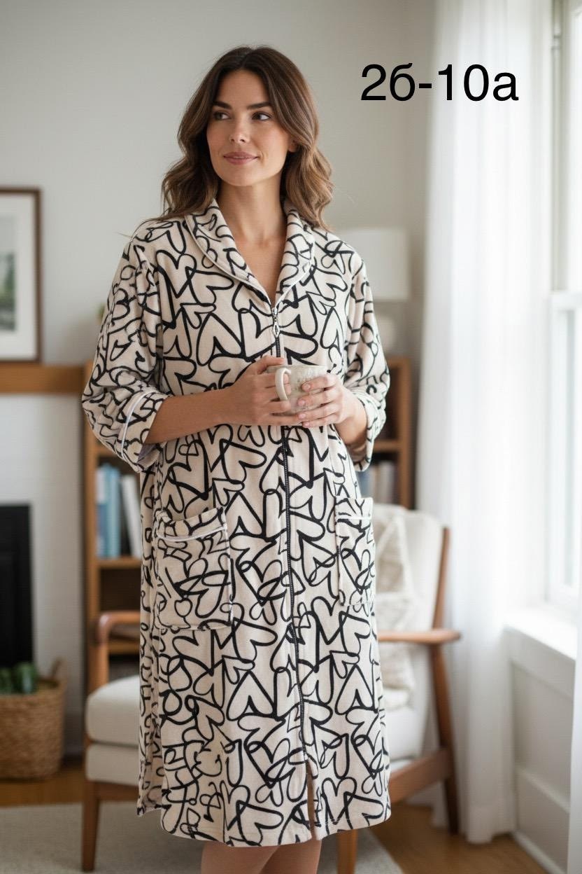 халат женский домашний,халат женский "дана" интерлок пенье коричневый,женские халаты,халат домашние,халат теплый