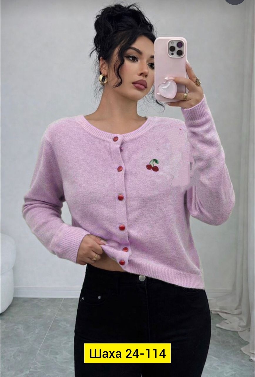 кардиган короткий на пуговицах с вишенками bye kitty,кардиган с вишенками,свитер с вышивкой,кардиган с вышивкой,кардиган кофта