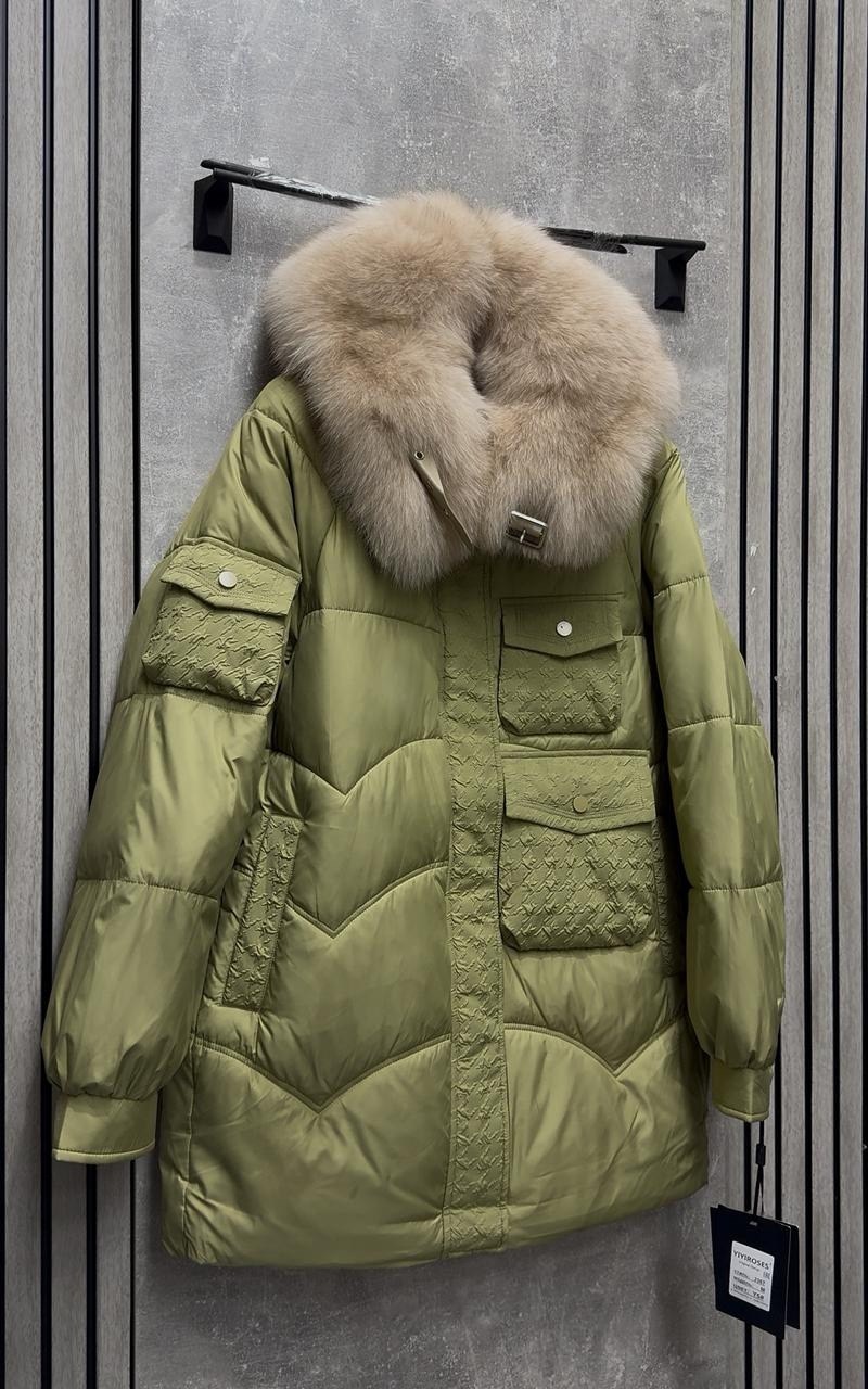 женский пуховик,пуховик с натуральным мехом maxmara-bogerner,женская длинная пуховая куртка 2025,пуховик,куртка пуховик с мехом