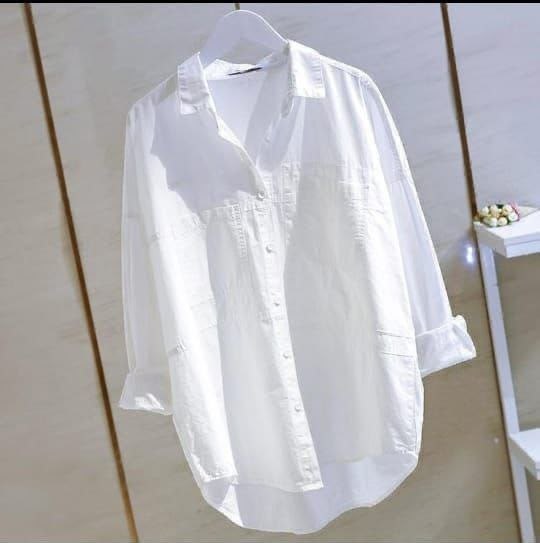 рубашка женская oversize хлопок белый,рубашка белая,блузка женская свободного покроя повседневная белая хлопковая,женские повседневные белые рубашки,повседневная белая рубашка