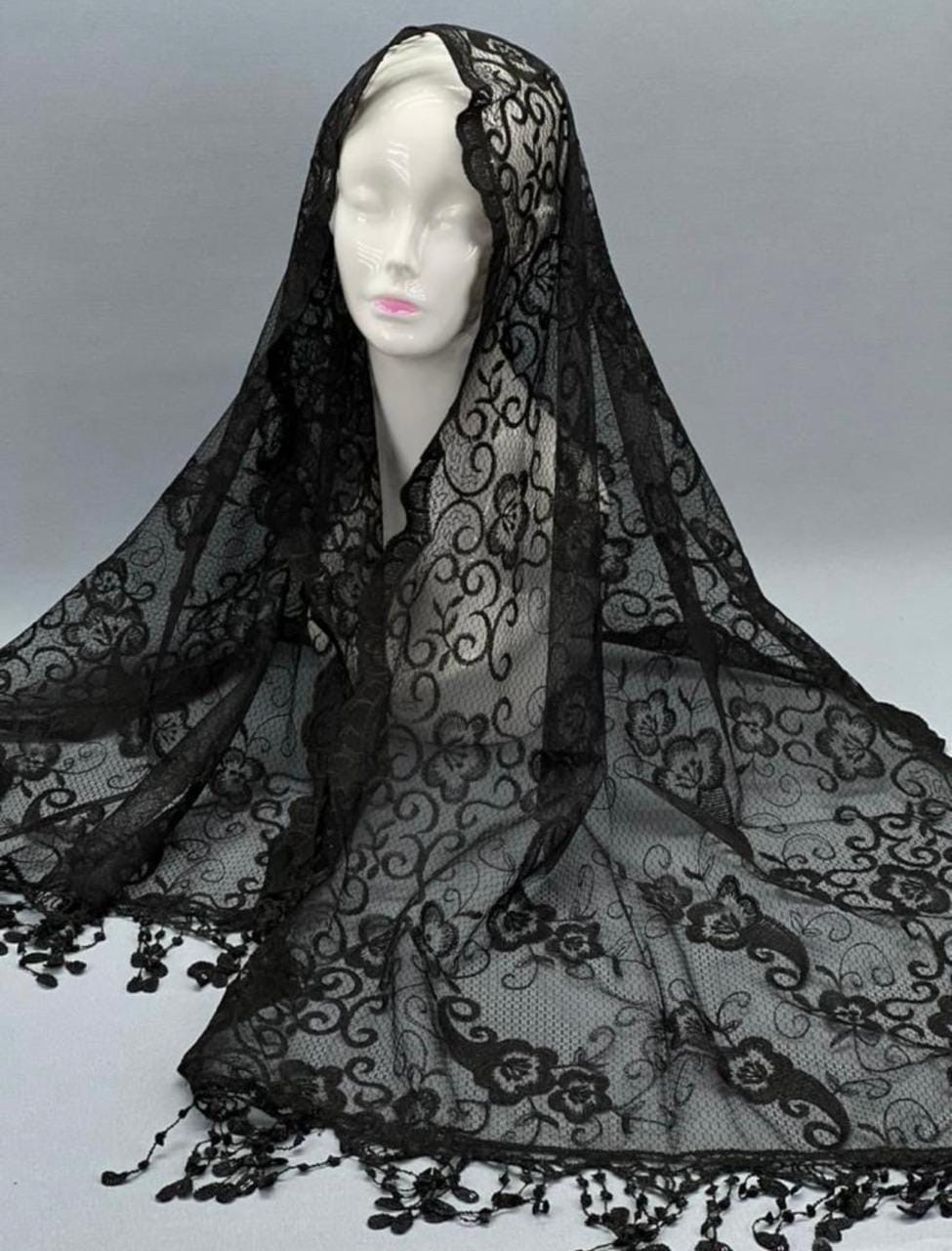 платок палантин для храма в церковь шарф косынка,кружевная фата,фата с кружевом,свадебная фата,фата невесты
