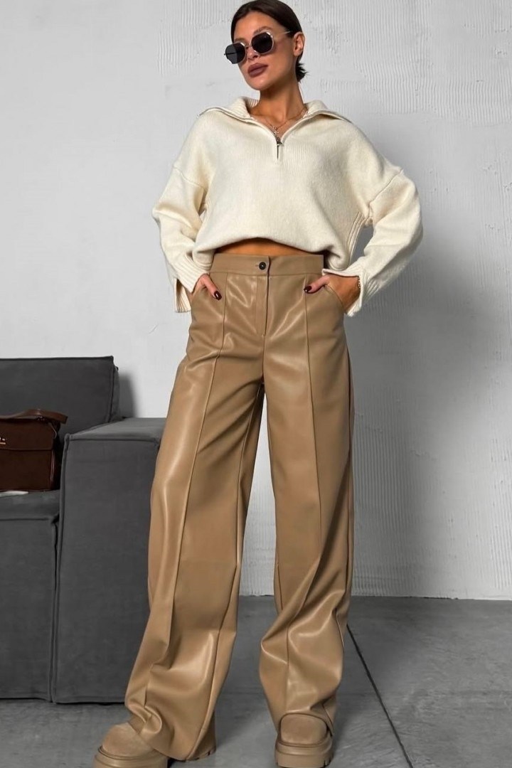 кожаные брюки,кожаные штаны,брюки палаццо из экокожи,брюки палаццо экокожа,брюки из экокожи