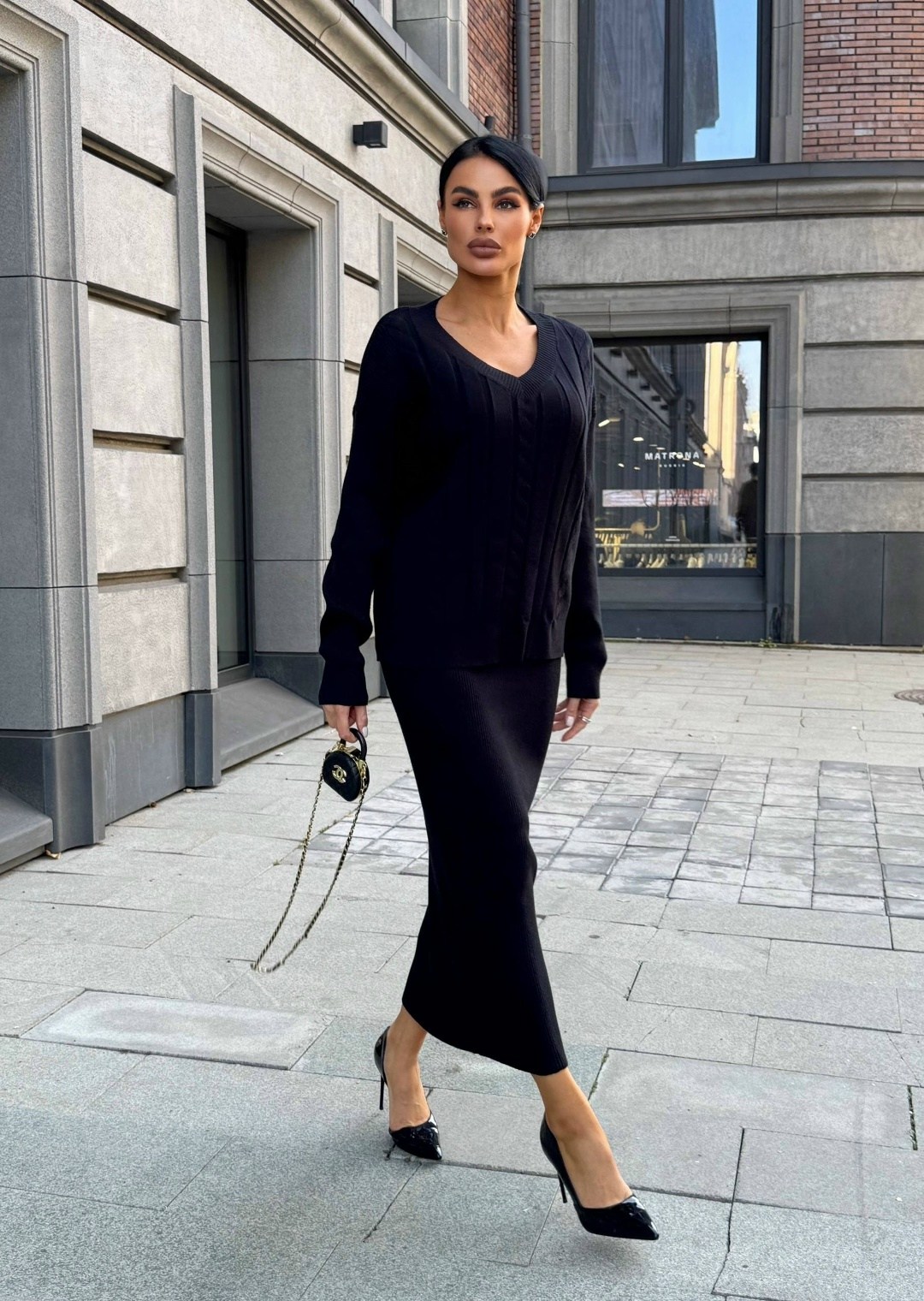 костюм вязаный с юбкой миди emberens,вязаный костюм с юбкой,трикотажный костюм с юбкой лапша,юбка с кофтой,костюм трикотажный вязаный с юбкой emberens 183203374