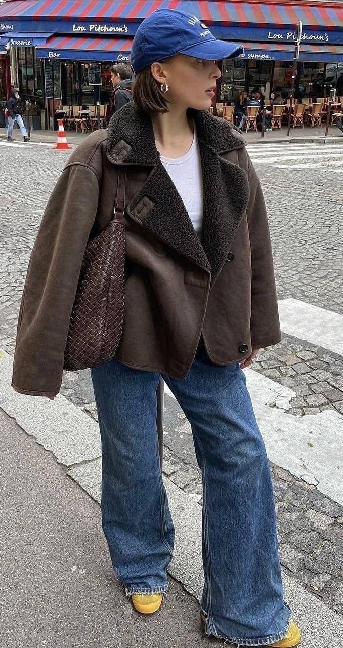 дубленка оверсайз,женская дубленка в стиле оверсайз,дубленка женская авиатор,шоколадная дубленка оверсайз