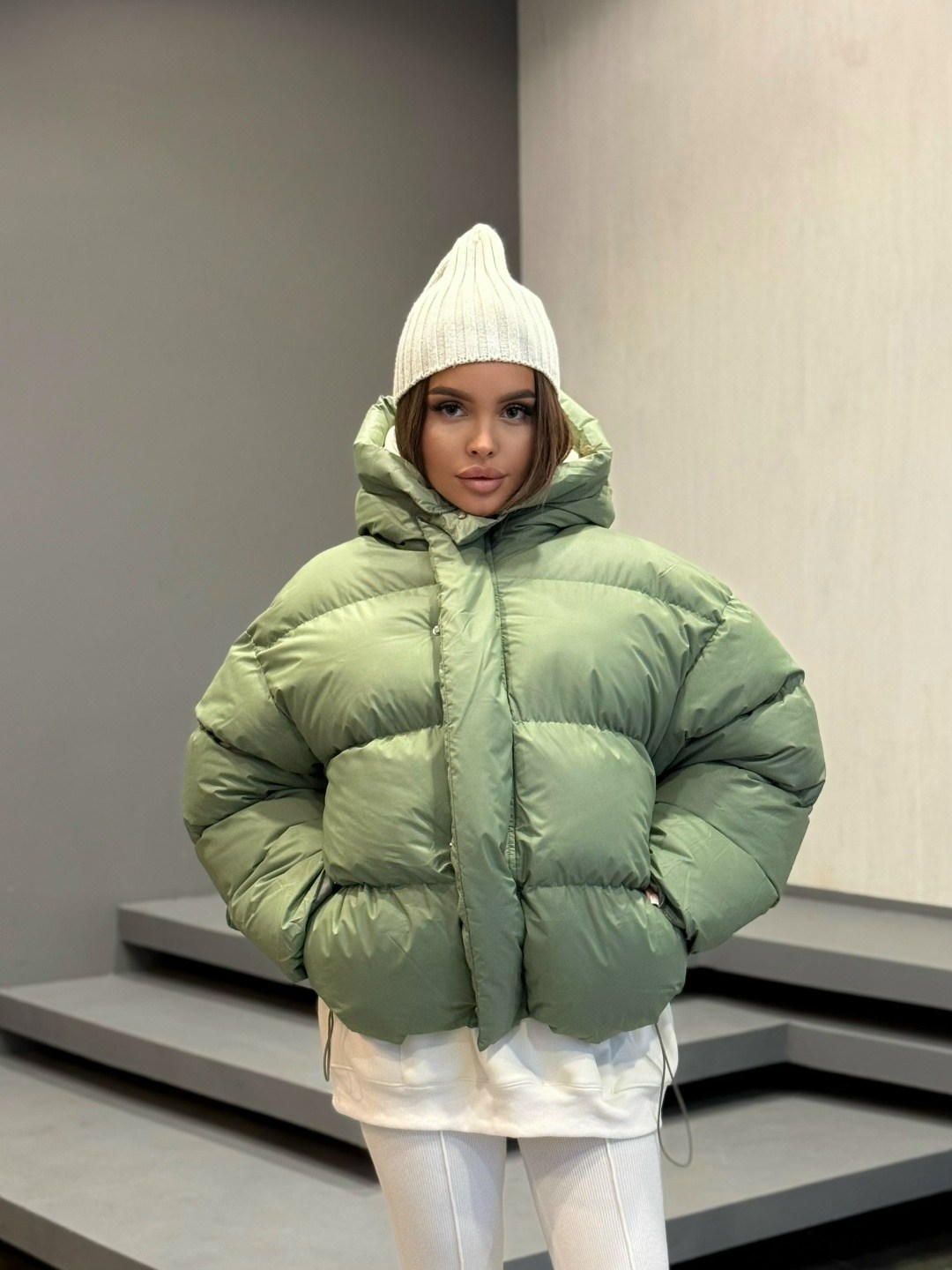 модная куртка,куртка оверсайз,модная зимняя короткая женская куртка-пуховик,куртка женская,пуховик оверсайз