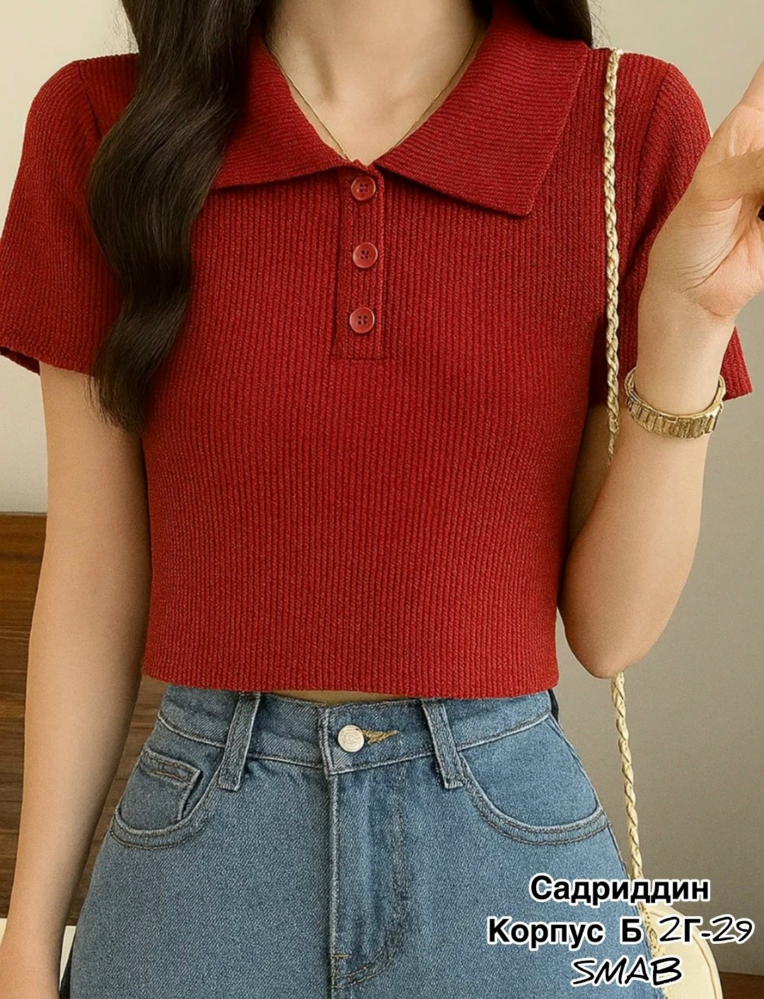 джемпер поло,топы модные,джемпера женские,красный джемпер,блузка женская