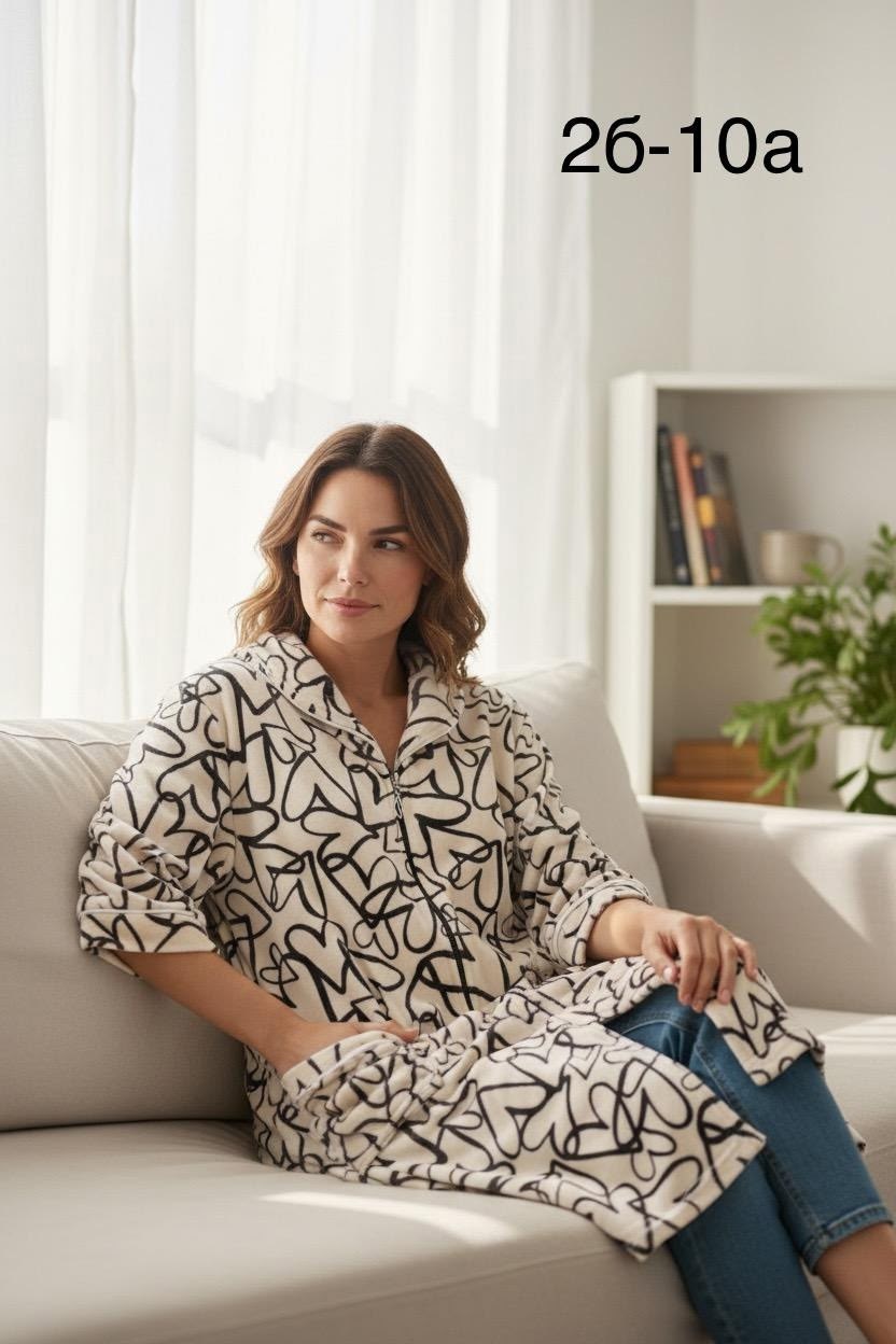 халат женский домашний,халат женский "дана" интерлок пенье коричневый,женские халаты,халат домашние,халат теплый