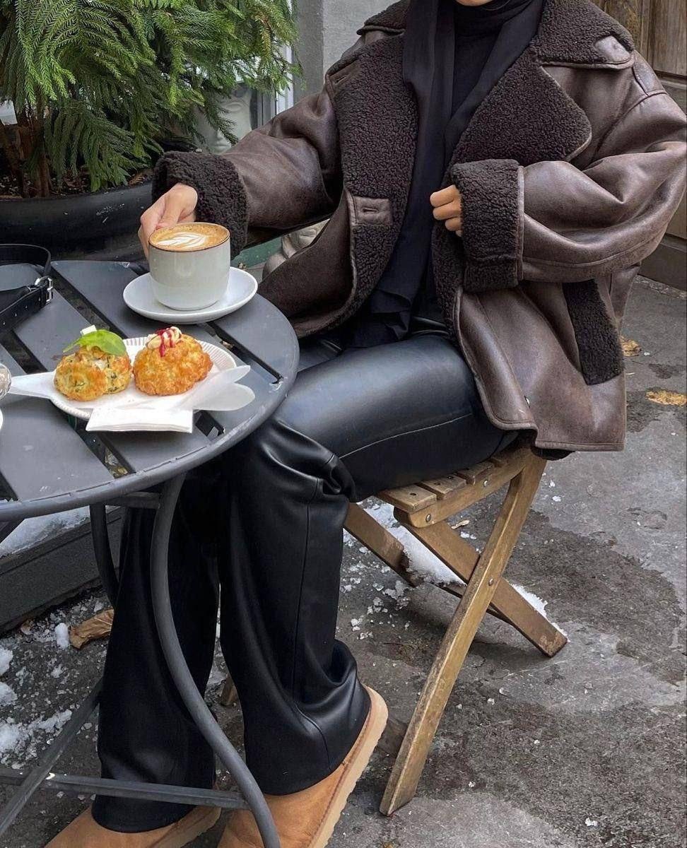 дубленка оверсайз,женская дубленка в стиле оверсайз,дубленка женская авиатор,шоколадная дубленка оверсайз