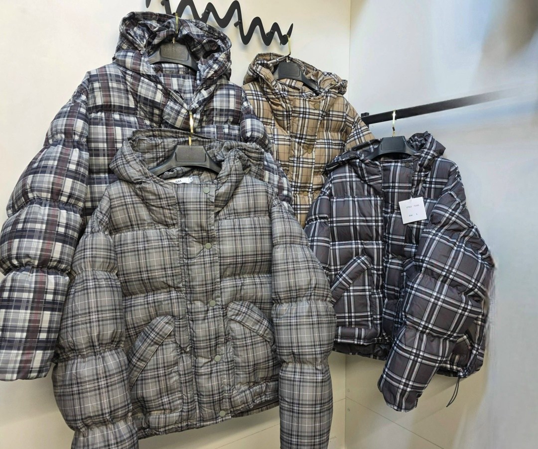 куртка теплая,женская зимняя куртка,куртка женская,зимний женский повседневный свободный пуховик в клетку с капюшоном,куртка зима