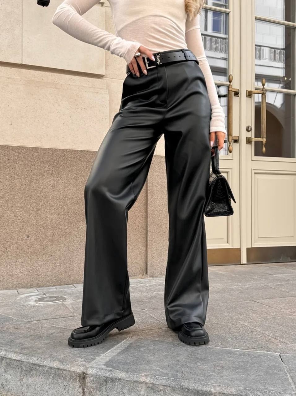 брюки кожаные палаццо клеш,брюки кожаные палаццо клеш tiheya цвет черный,брюки кожаные палаццо клеш tiheya,кожаные брюки палаццо,брюки кожаные палаццо клеш tiheya 265191605