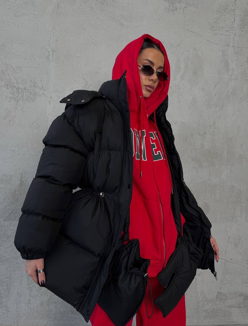 женская куртка на утином пуху с поясом,пуховик,куртка дутая с поясом,дутая куртка женская с поясом,женская куртка с поясом