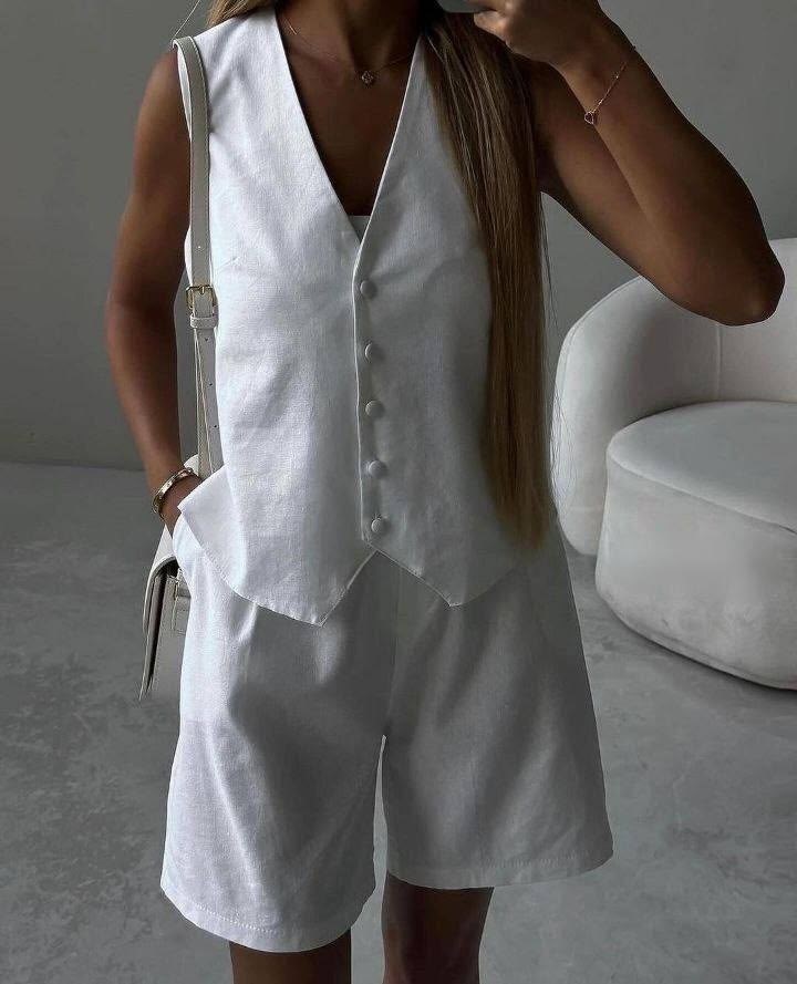 костюм двойка женская,костюм двойка женский летний,костюм женский,костюм с шортами и жилеткой,женский костюм с шортами