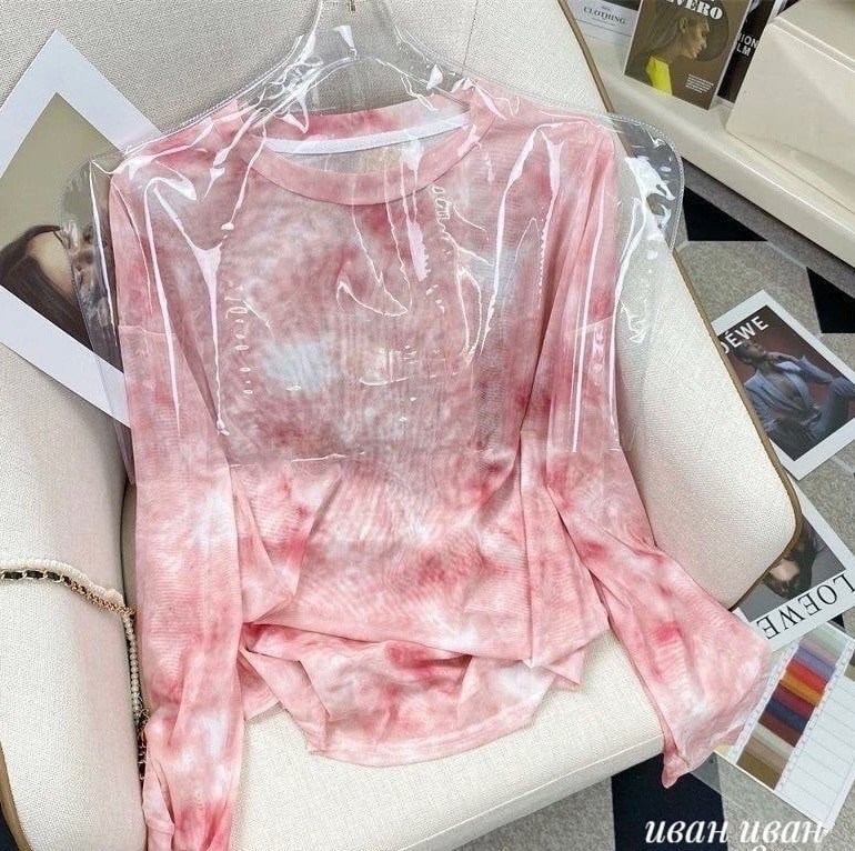полупрозрачная водолазка с принтом,женская прозрачная блузка с длинным рукавом,сетчатая футболка с длинными рукавами,топ с длинными рукавами,прозрачная блузка