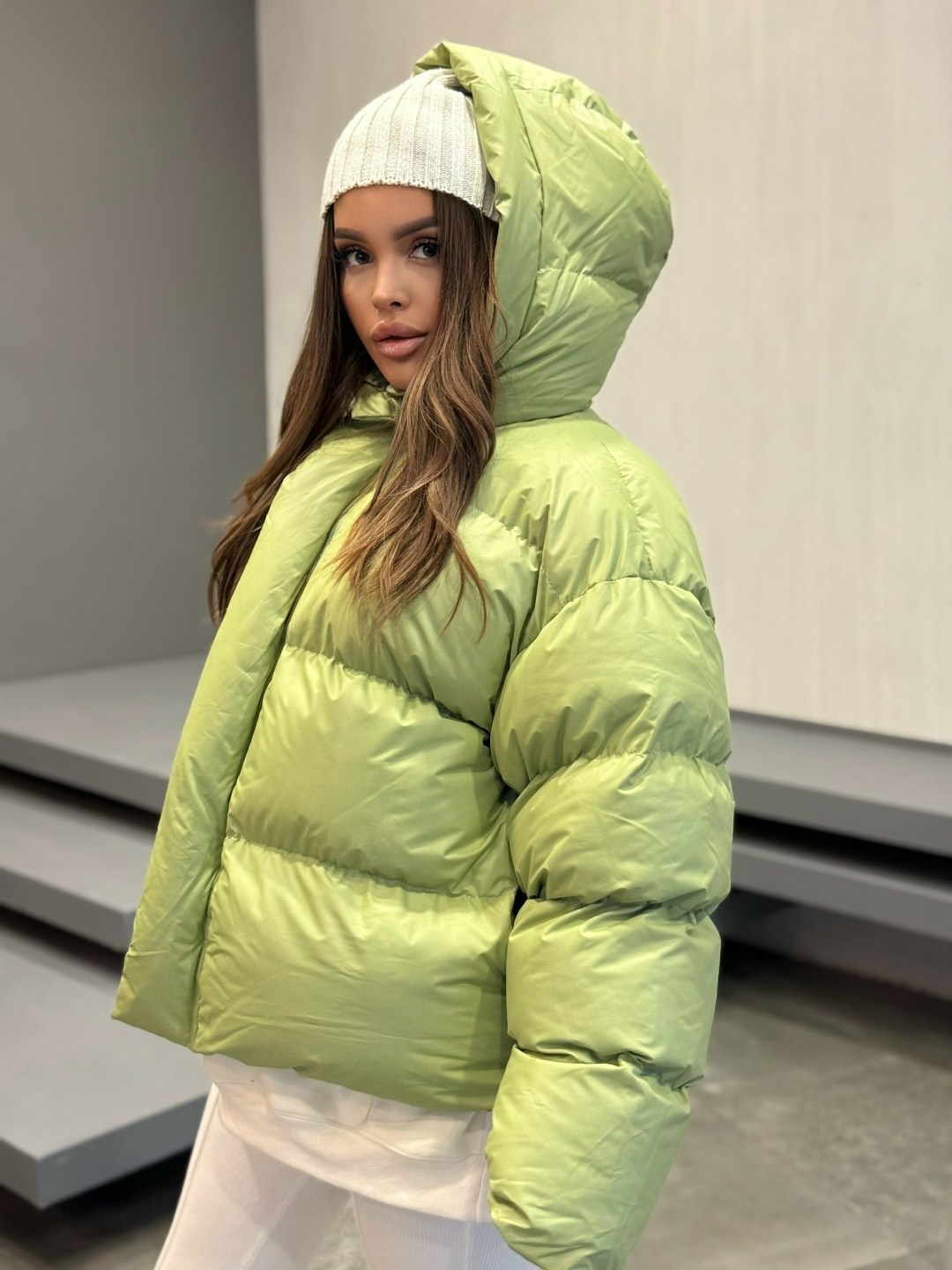 модная куртка,куртка оверсайз,модная зимняя короткая женская куртка-пуховик,куртка женская,пуховик оверсайз