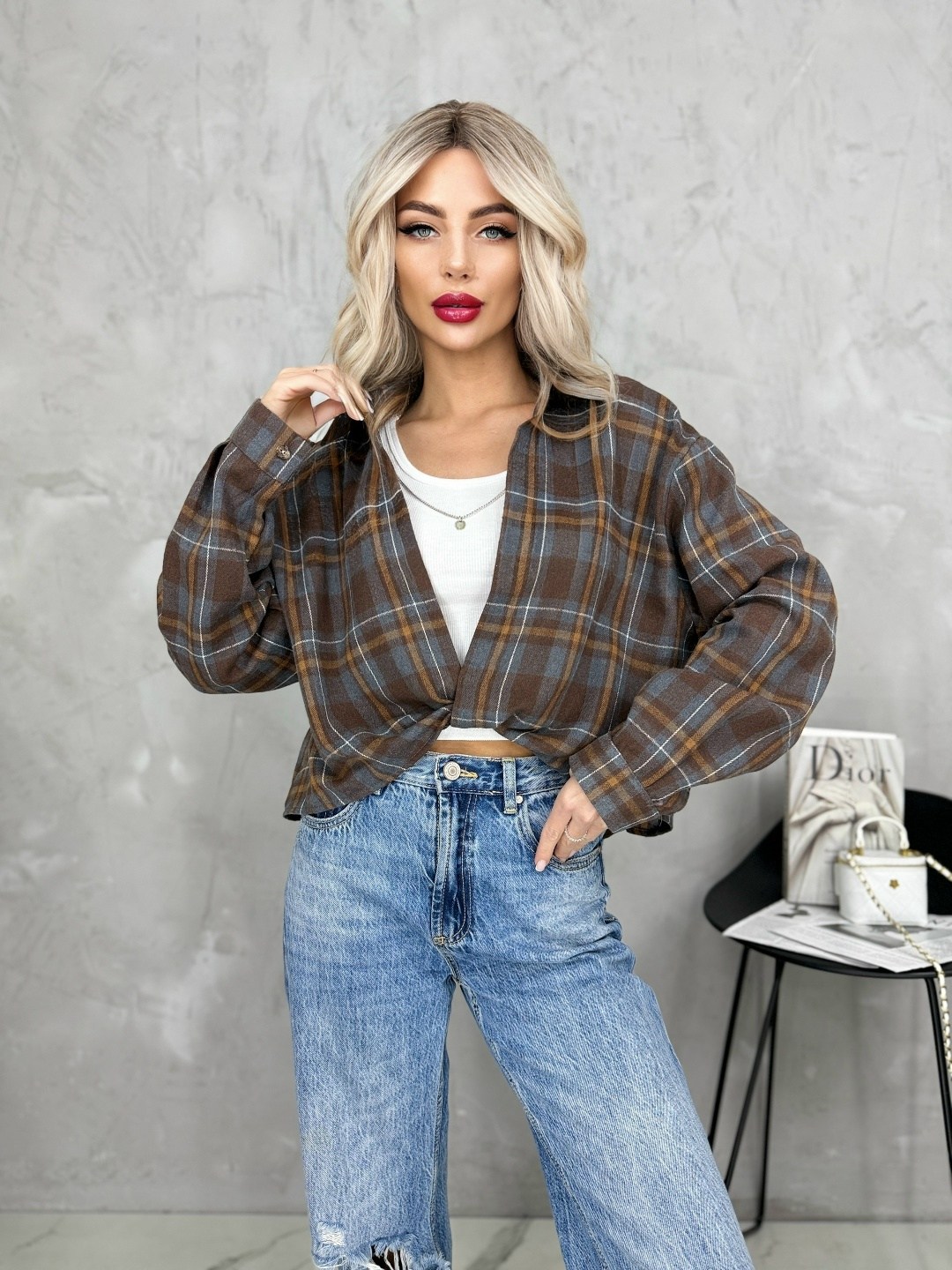 рубашка в клетку оверсайз удлиненная marybeth,женская рубашка в клетку оверсайз,женская рубашка,рубашка в клетку оверсайз на кнопках,рубашка в клетку оверсайз удлиненная