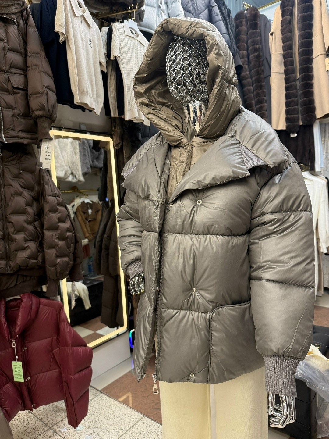 куртка зимняя с капюшоном оверсайз by button,куртка демисезонная,куртка оверсайз,женская куртка пуховик,женская куртка