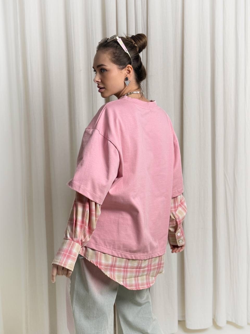 модные костюмы,костюм розовый,одежда для женщин,штаны оверсайз