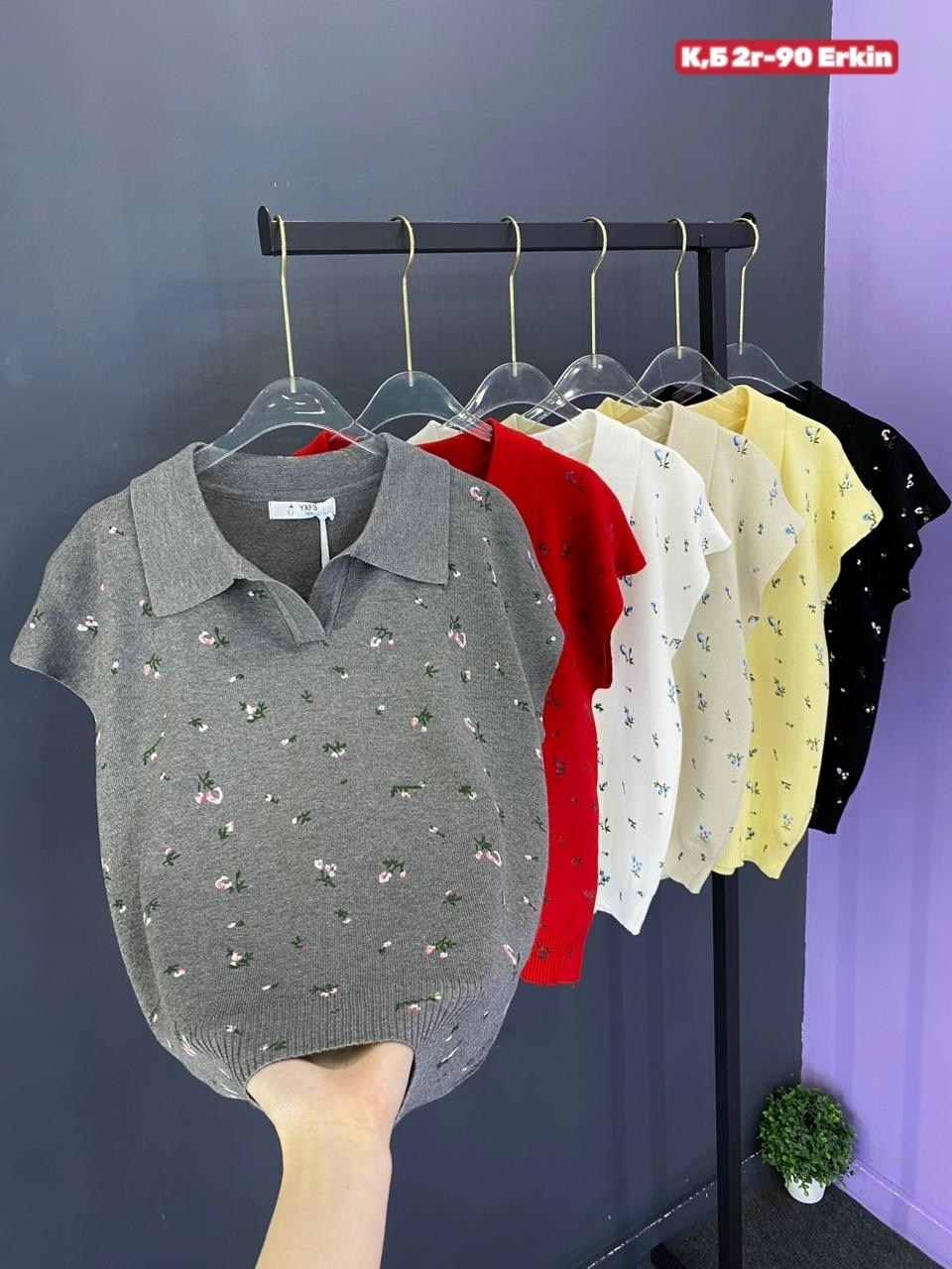 вязаная футболка,блузка с воротником,блузки,футболка для девочек,женская блузка