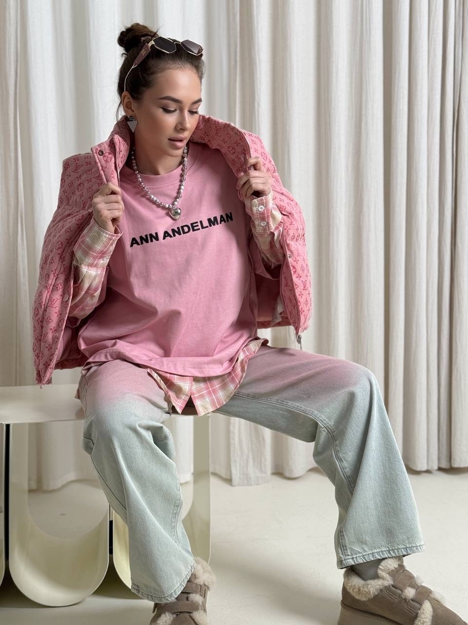 модные костюмы,костюм розовый,одежда для женщин,штаны оверсайз