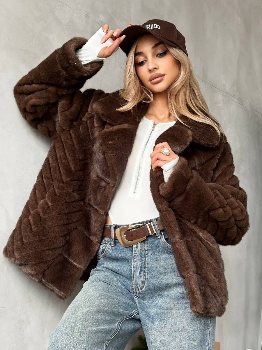 шуба искусственная под норку оверсайз marirosa,шуба искусственная под норку оверсайз,женская шуба,шуба искусственная короткая экошуба зима модная одежда,шуба искусственная