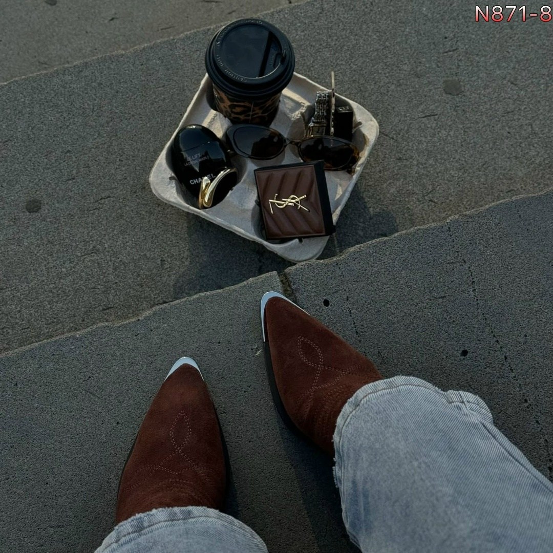 ботинки казаки замшевые демисезонные на каблуке коричневые,замшевые сапоги,женские сапоги,женские ковбойские сапоги, ботильоны