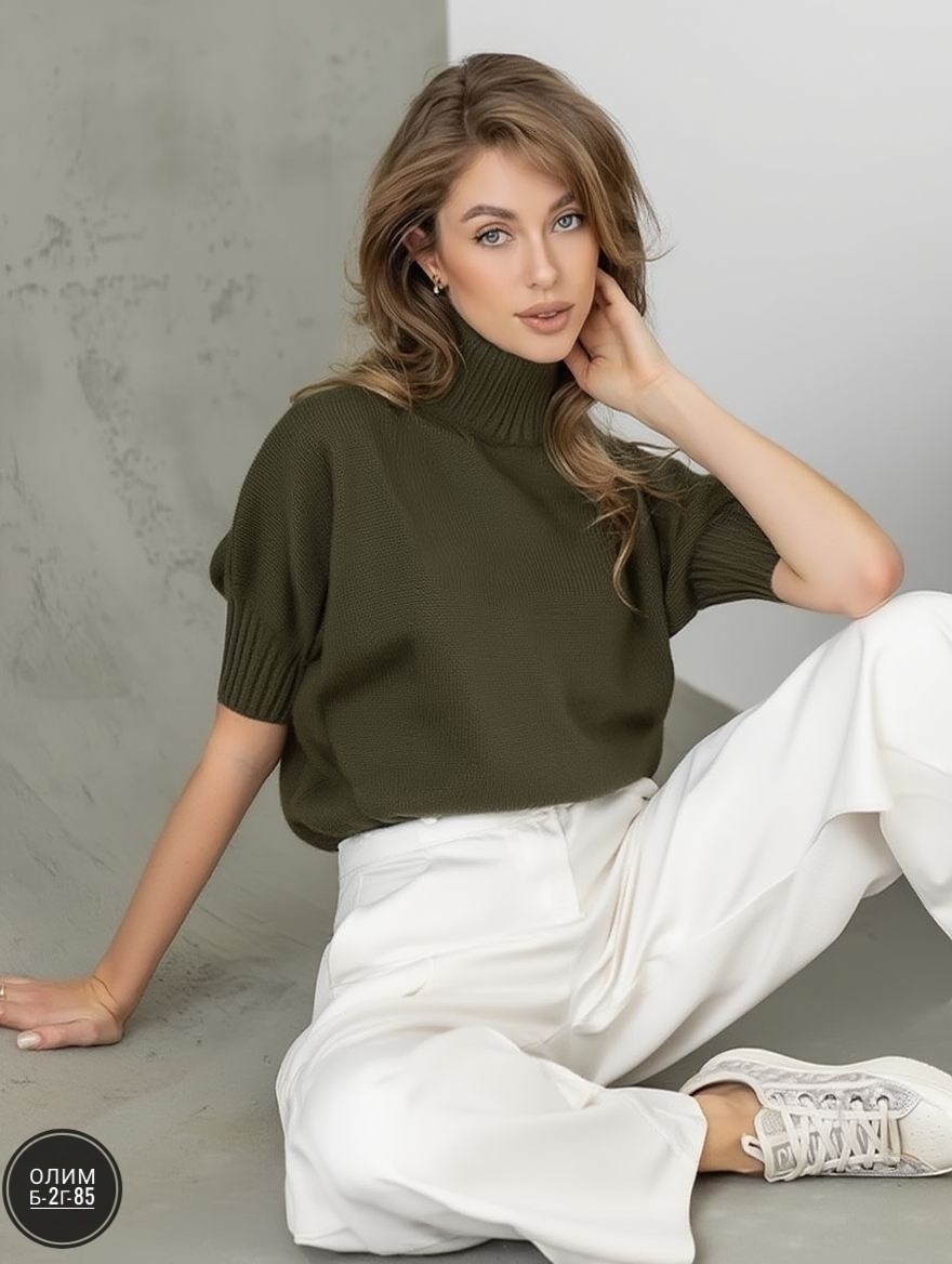 джемпер romgil рв0126-ше5 оливковый,свитер оверсайз,джемпер,свитер,вязаные свитера