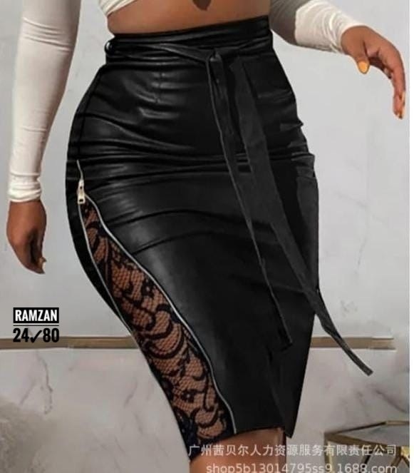 кожаная юбка,кожаная юбка с кружевом,юбка эко кожа,кожаная юбка с кружевом внизу,юбка комбинированная с кожей