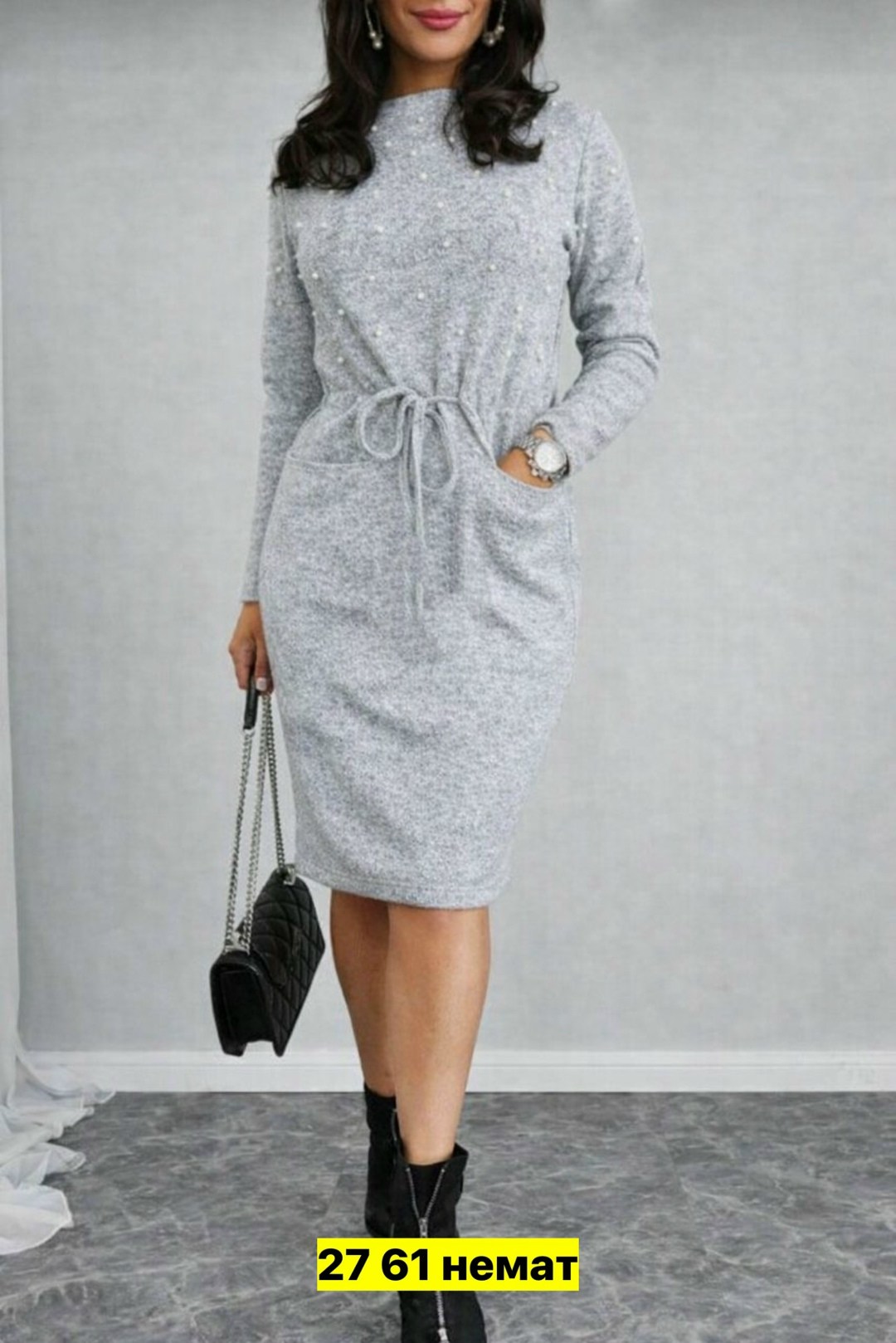 платье бусинки,платье женская,платье модели,теплое платье с бусинами,теплое платье