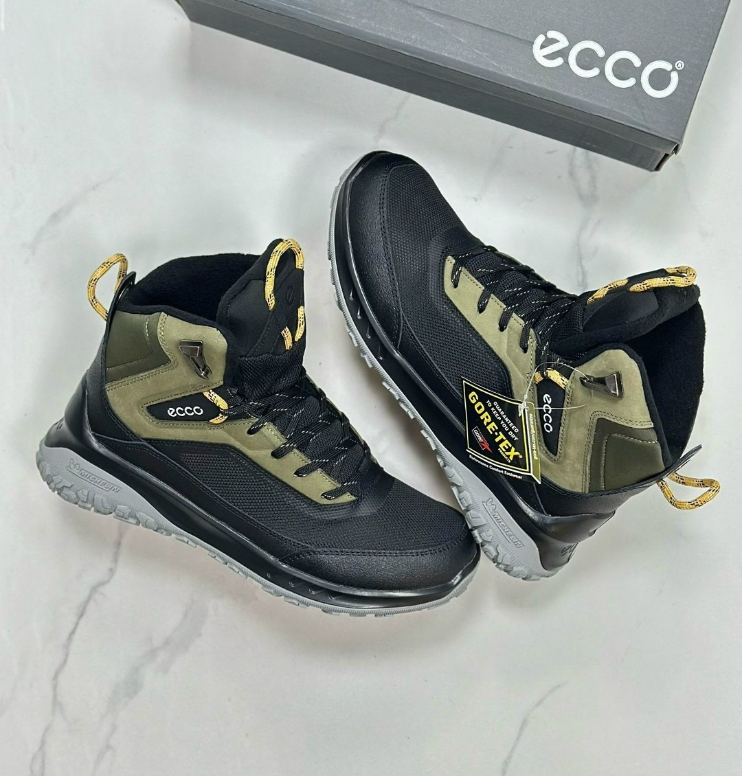 треккинговые ботинки ecco sport ultra terrain waterproof mid hiking хаки,ботинки ecco ult trn m,ботинки мужские ecco,ботинки мужские,кроссовки