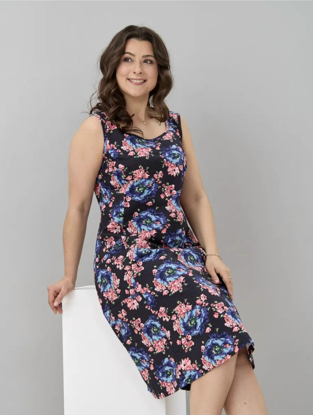 сарафан летний без рукавов больших размеров алтекс,сарафан американка,платье женское летнее больших размеров,платье женское алтекс p-012 разноцветное 48 ru,сарафан летний больших размеров домашний алт