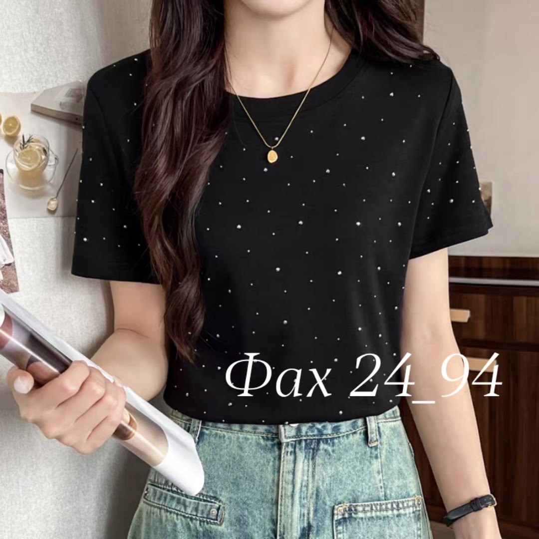 футболка женская,женская футболка со стразами,футболка со стразами,элегантная женская футболка,футболки с жемчугом женские