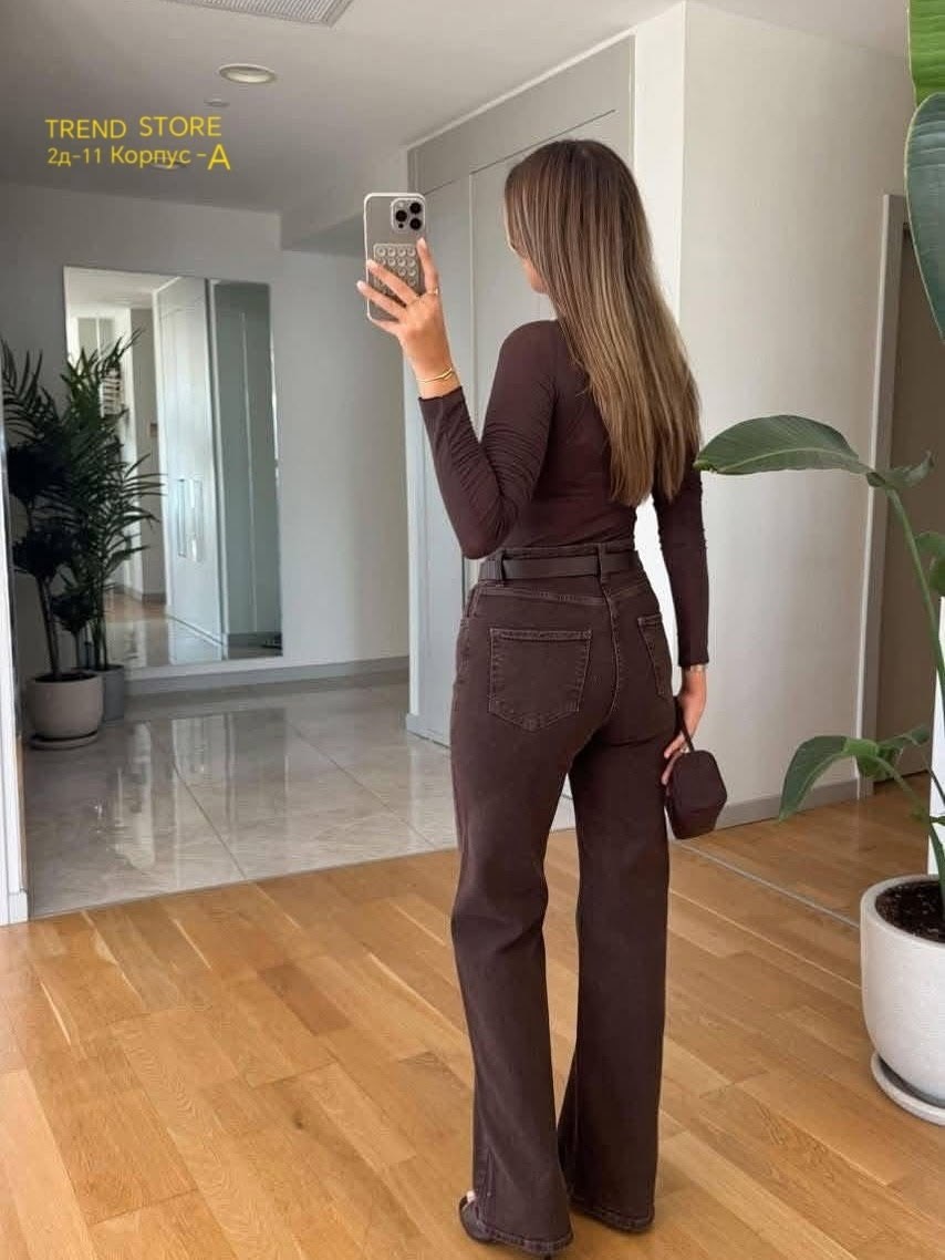 коричневые джинсы,коричневые джинсы женские,drc trend super high waist brown lycra palazzo jeans,женские джинсы,брюки джинсы