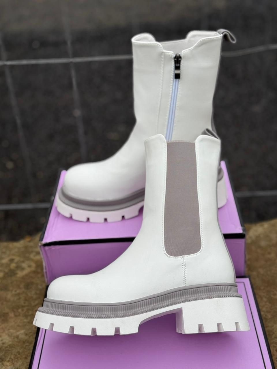 белые ботинки прада женские,ботинки женские,, женская,женские ботинки челси