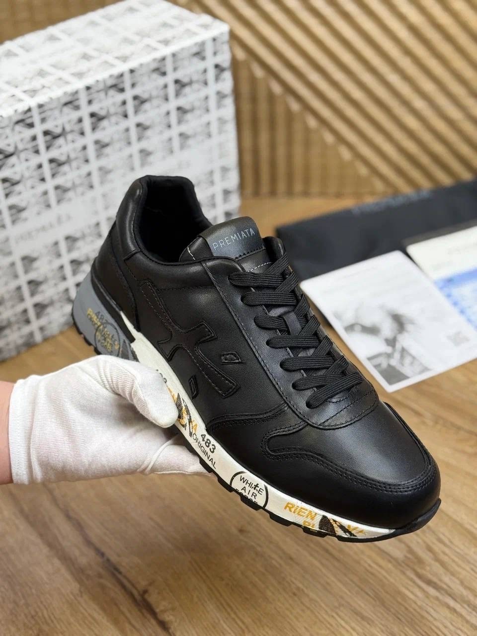 кроссовки мужские premiata,кроссовки premiata,кроссовки премиата мик,кроссовки premiata кожаные черные,