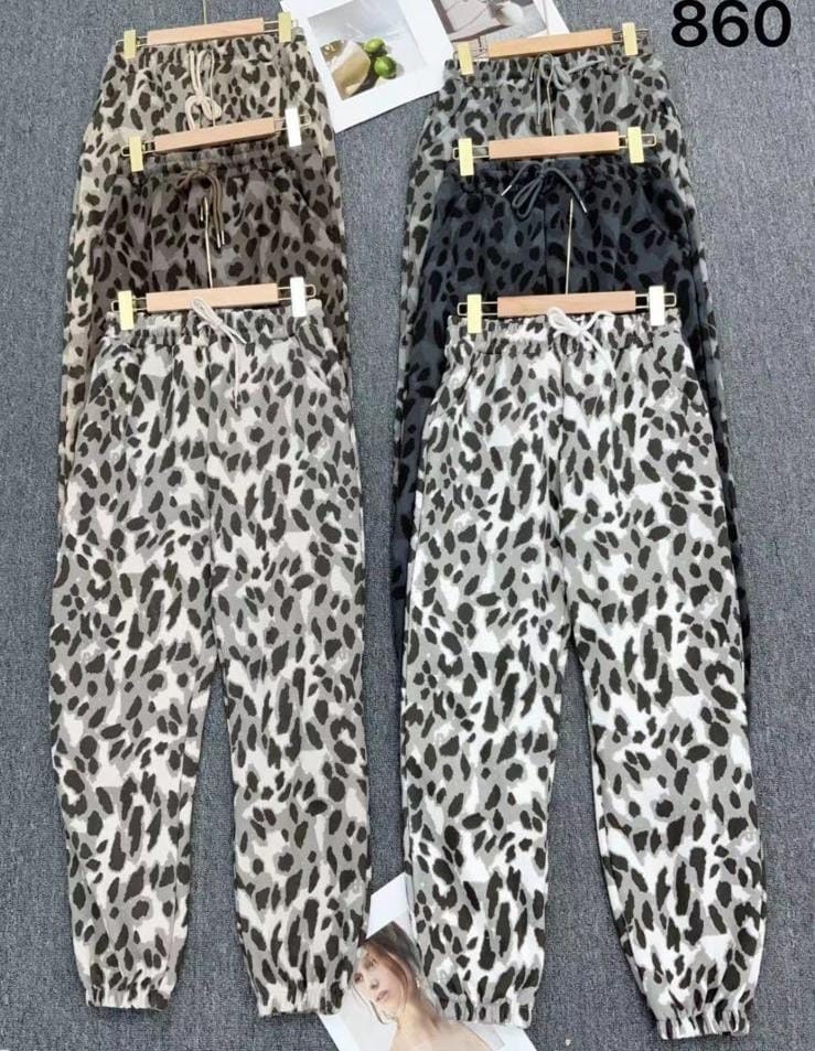 брюки леопардовые,брюки палаццо леопардовые женский,брюки широкие,брюки с леопардовым принтом,женские брюки phumee с леопардовым принтом