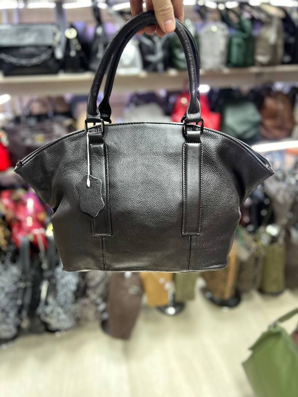 женская сумка саквояж из натуральной кожи,сумка женская,сумка,женская кожаная сумка,сумка женская черная