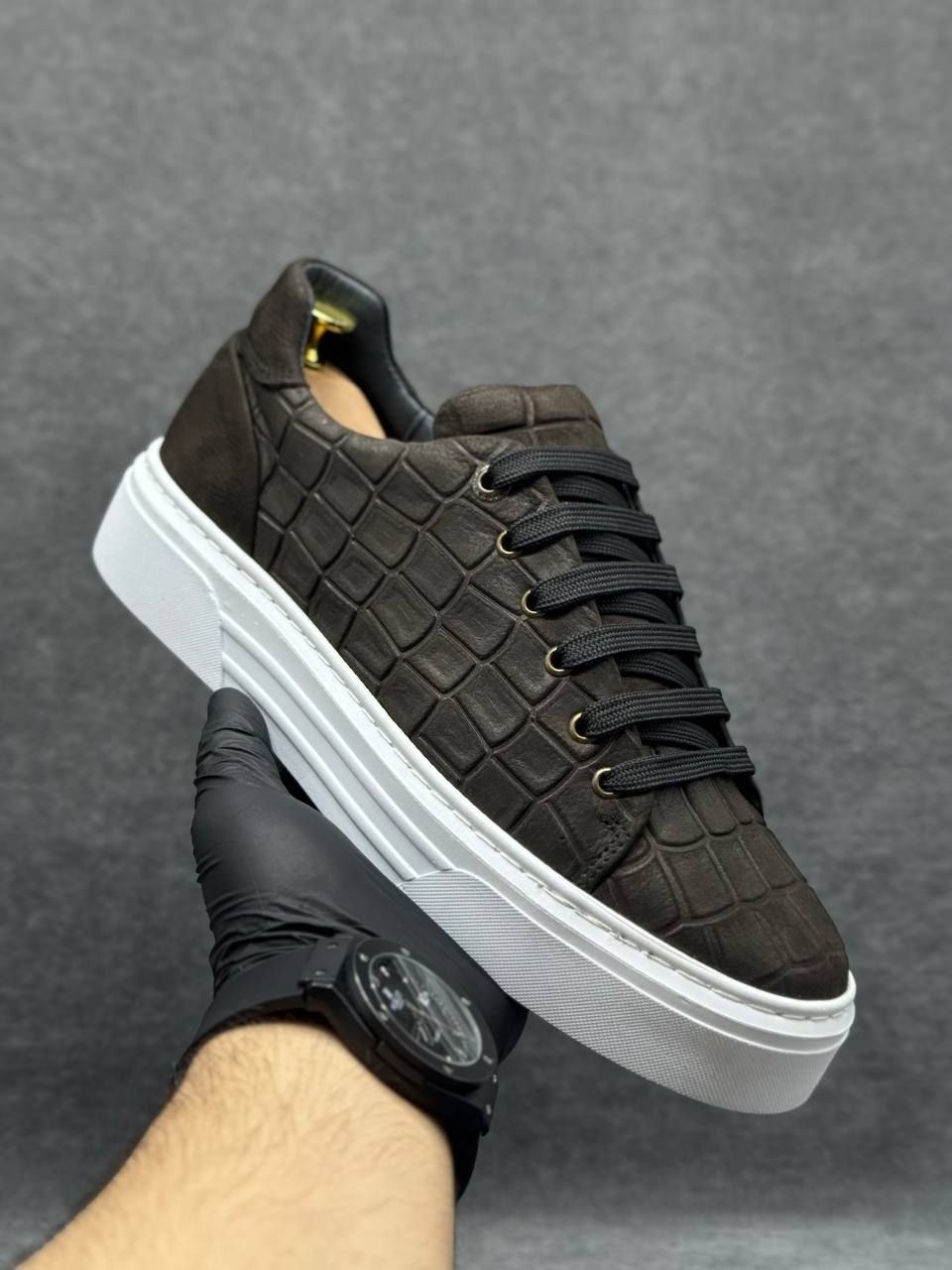 ,кеды из кожи крокодила fargoni,кеды крокодил,зилли  мужская,кеды мужские